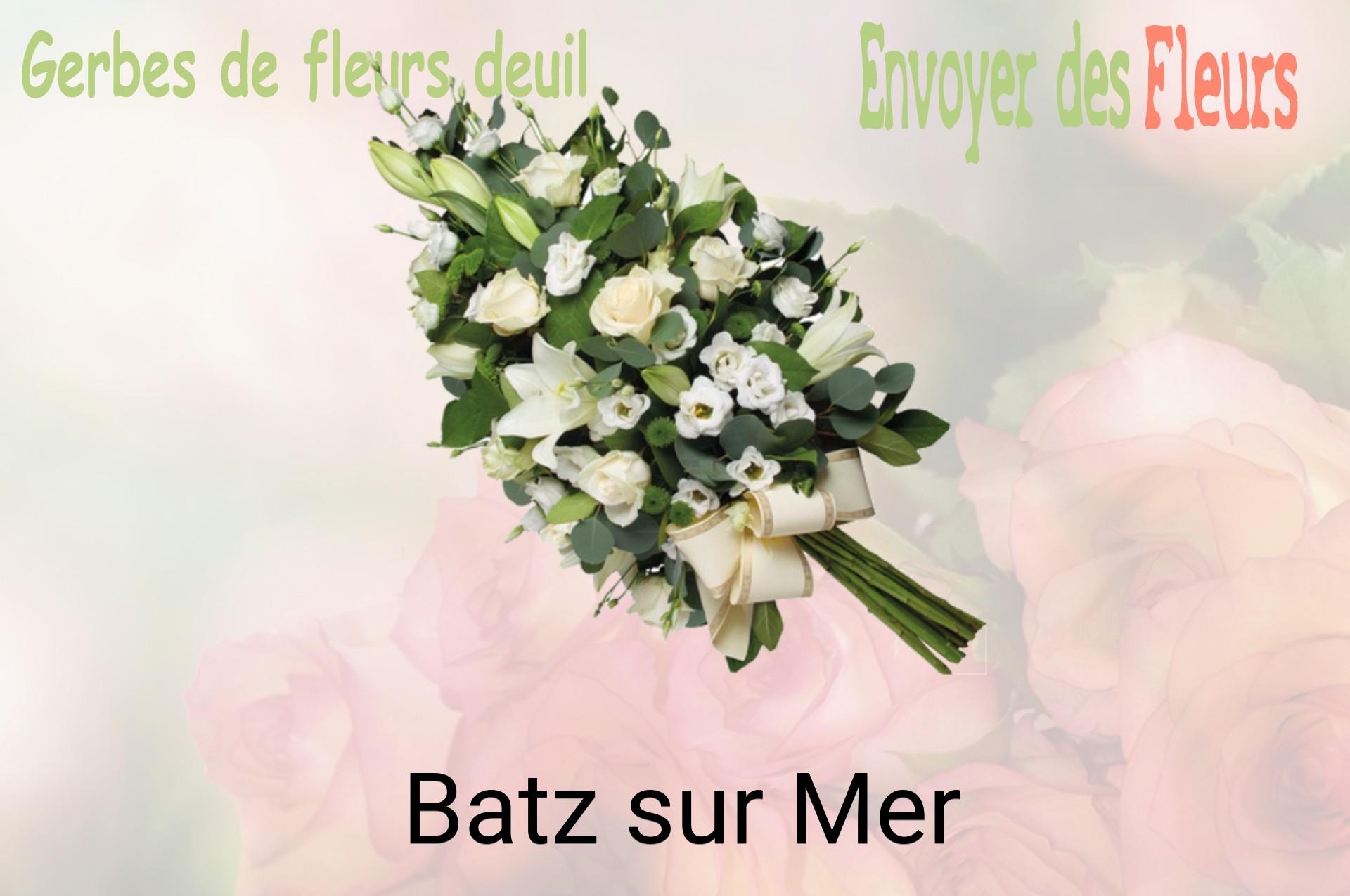 Gerbe de fleurs de deuil livrée à Batz-sur-Mer